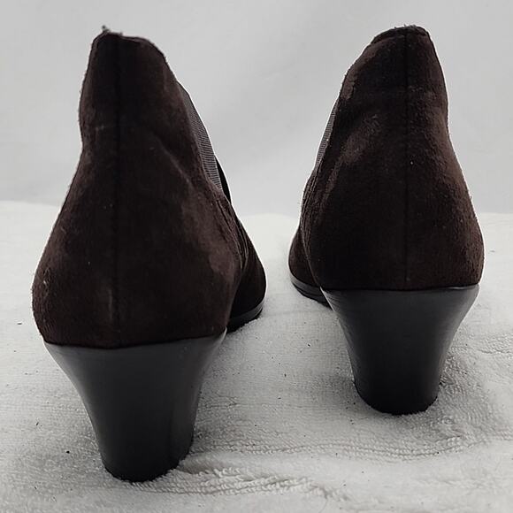 MUNRO FRANCEE WOMENS BROWN KID SUEDE ANKLE BOOTIES SIZE 10 NEW - Picture 8 of 16